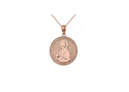 Rose Gold Plated Saint Augustine Fashion Pendant